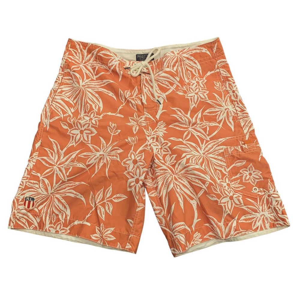 Polo Jeans Company Ralph Lauren Mens Hawaiian Swim Trunks Suit Shorts Large